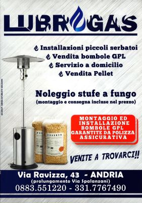 Lubrigas-Vendita bombole e installazione serbatoi gas Andria